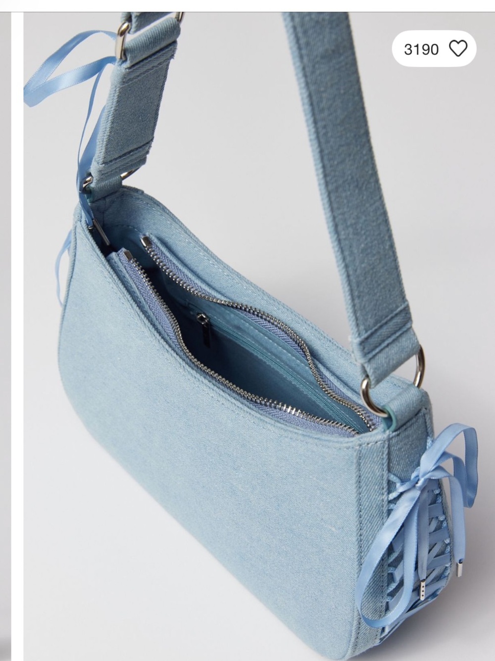 Light Blue Denim Shoulder Bag